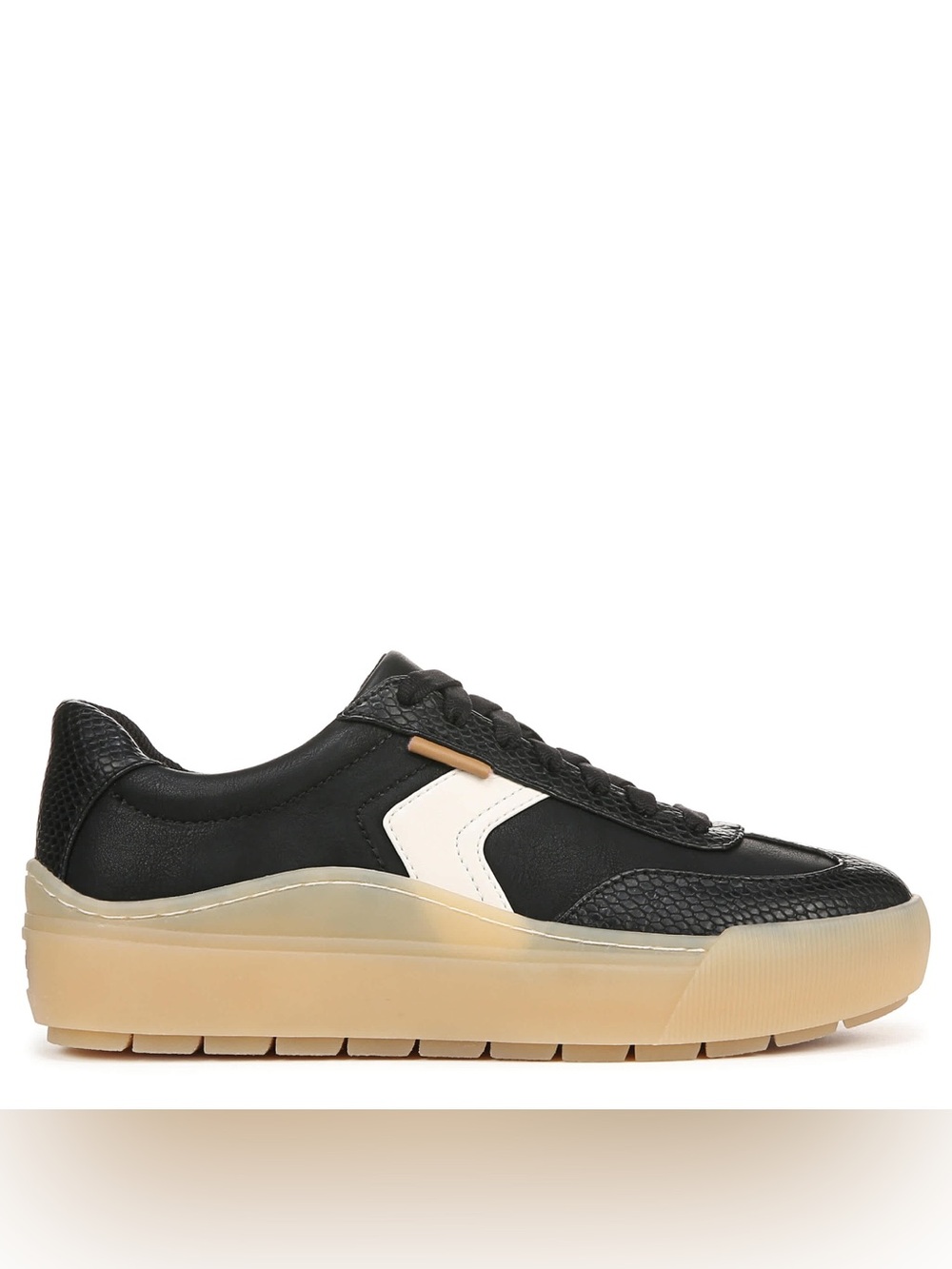 NEW Dr. Scholl's Black Time Off Win Platform Sneakers Women's Size 6.5